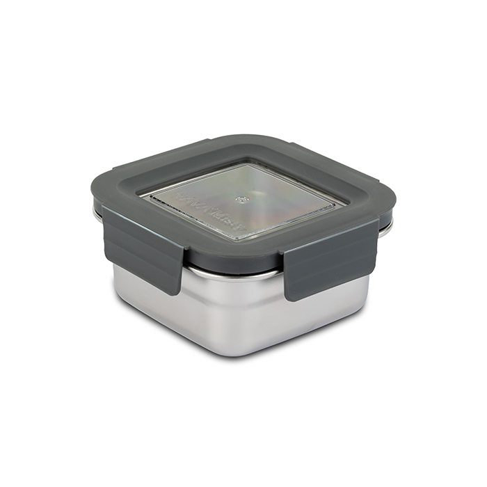 square-stainless-steel-food-container-with-plastic-lid-misty-400ml